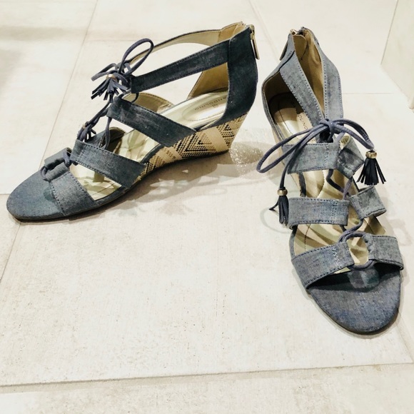 Light Blue Sandal Heels - Picture 1 of 2